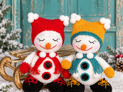 Häkelanleitung Schneemann Alfi