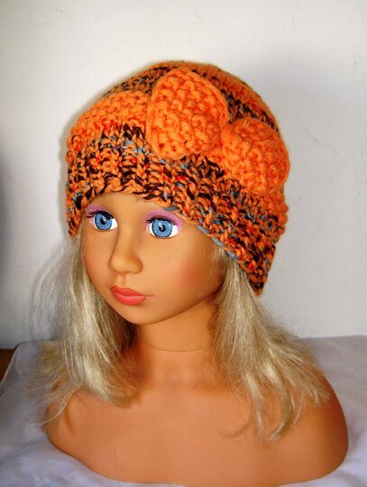 Strickanleitung Kinder-Mütze mit Schleife, Ku 48 - 52 cm  #026