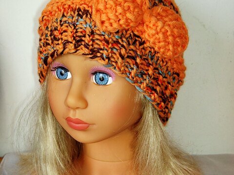 Strickanleitung Kinder-Mütze mit Schleife, Ku 48 - 52 cm  #026