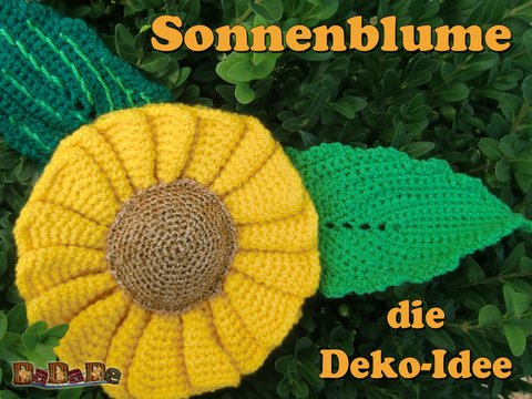 Sonnenblume, der Tischschmuck für den Herbst, eine Häkelanleitung