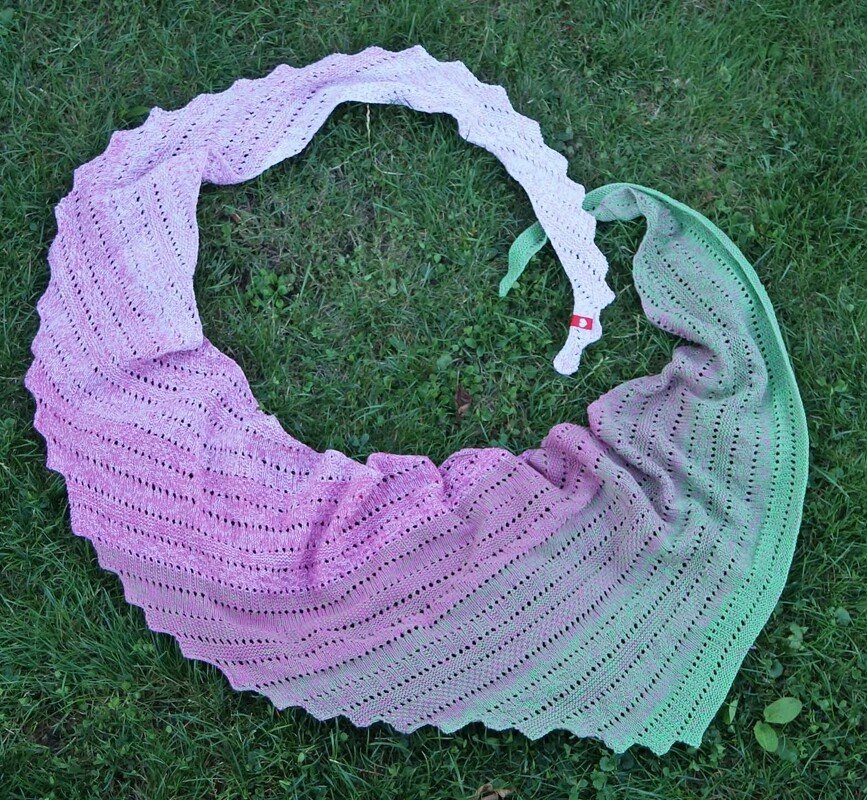 Strickanleitung Dreieckstuch Drachenschal *Itty- Bitty* Drachenschwanz stricken