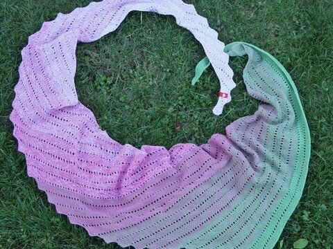 Strickanleitung Dreieckstuch Drachenschal *Itty- Bitty* Drachenschwanz stricken