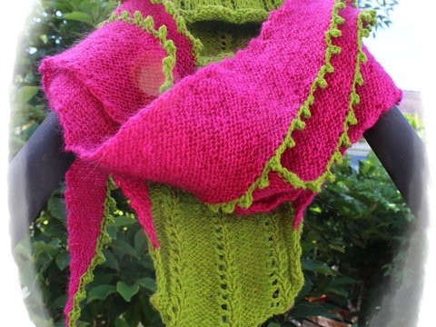 Fräulein Farbenfroh, Strickanleitung für ein Schultertuch