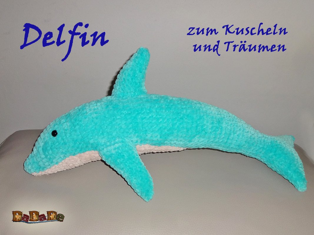 Taschenbaumler oder Kuscheltier, Delfin, von Dadade - Bild 2