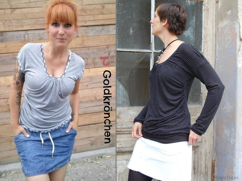 Melli - Faltenshirt  Anleitung + Schnitt Gr.34-48 - Bild 2