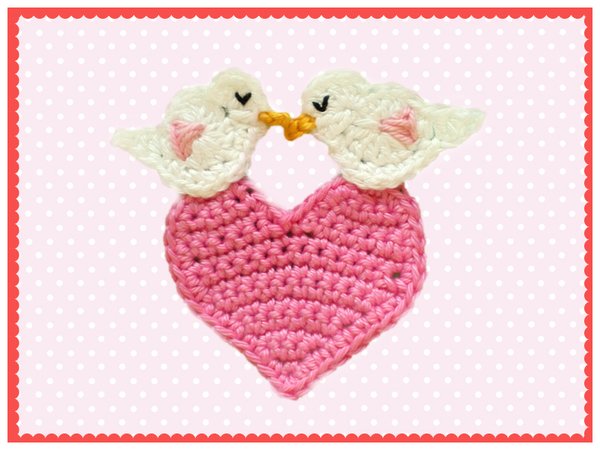 Heart Crochet Appliqué Pattern