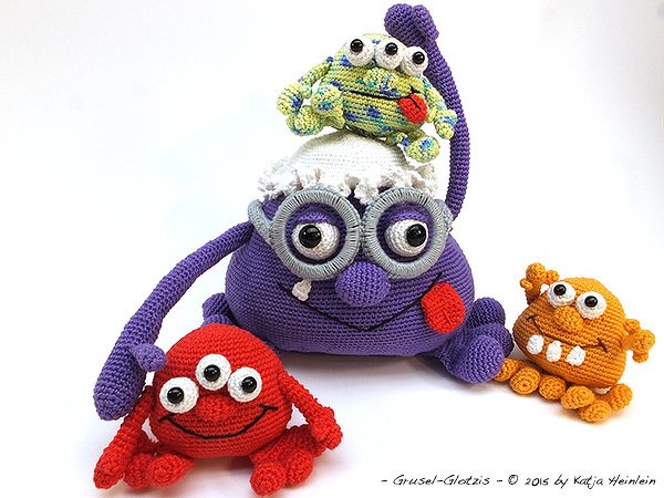 amigurumi PDF crochet pattern Grusel Glotzis by Katja Heinlein, tutorial fantasy, monster, ebook kids toy stuff file - Image 5