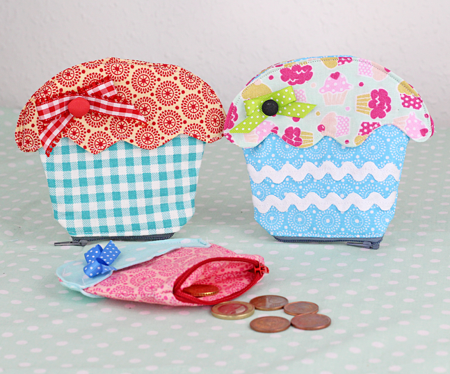 Mini Geldbörse Schnittmuster Cupcake nähen Geldbeutel Nähanleitung PDF - Bild 3