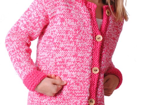 Strickanleitung Kinderjacke Fin & Finja in den Größen 98 bis 128, Anfänger