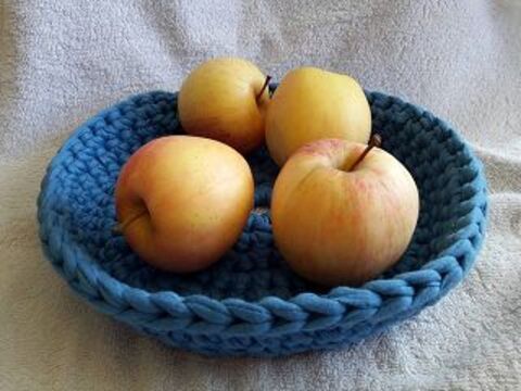 Runder Korb aus Textilgarn