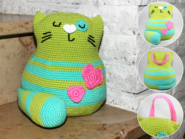 Cat - Doorstop, Stuffed Toy - Crochet Pattern