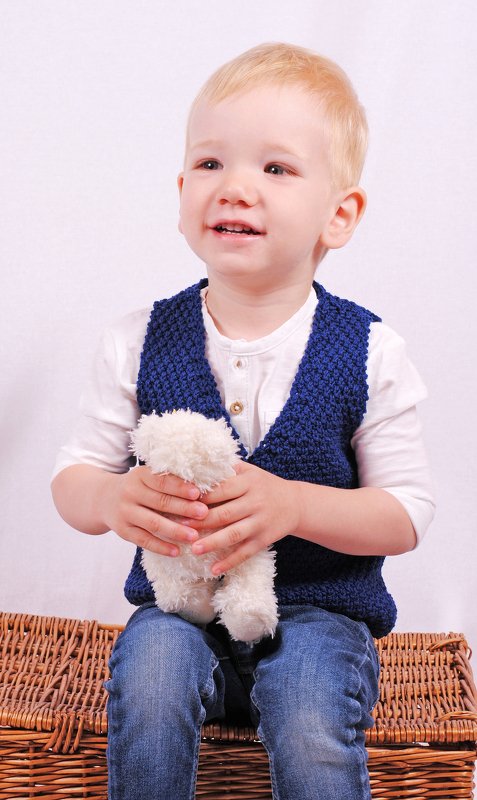 Strickanleitung Kinderweste Flora & Florian in den Größen 98 bis 128 - Bild 3