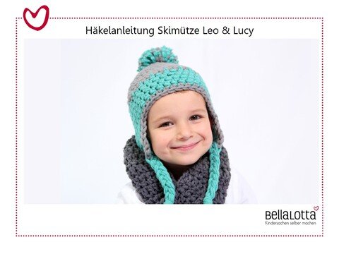 Häkelanleitung Skimütze Leo & Lucy fürs Kleinkind bis Erwachsener, Anfänger