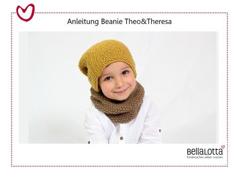 Anleitung Beanie Theo u Theresa, Kleinkind-Erwachsener, für Anfänger