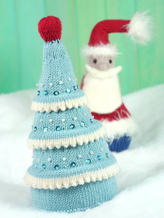 Magical Christmas Forest and Santa, knitting pattern