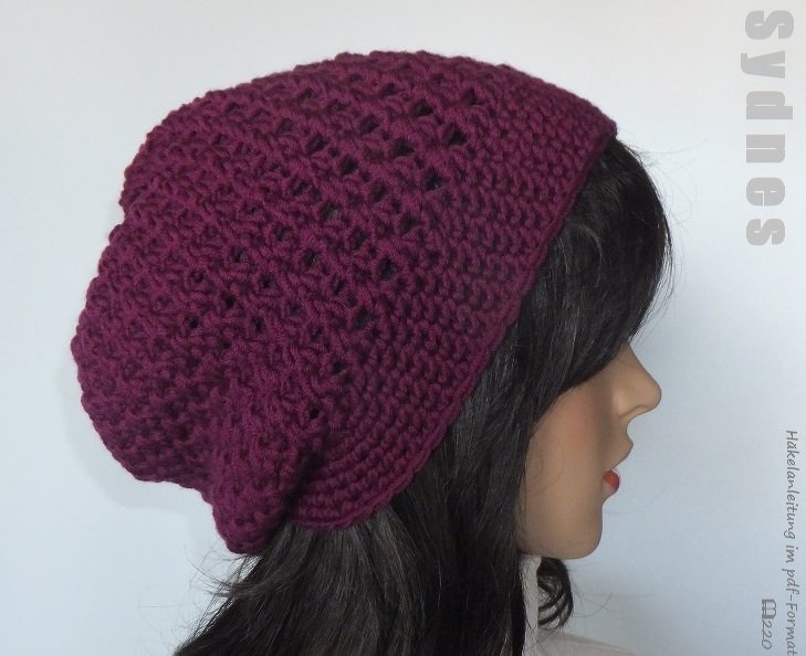 "Sydnes" lässige Häkelmütze / Beanie