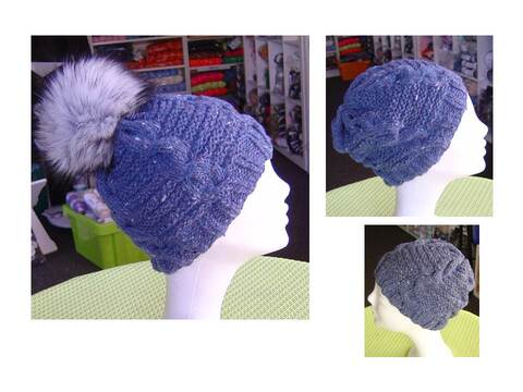 Einfache Zopfmuster-Strickmütze "Killary"