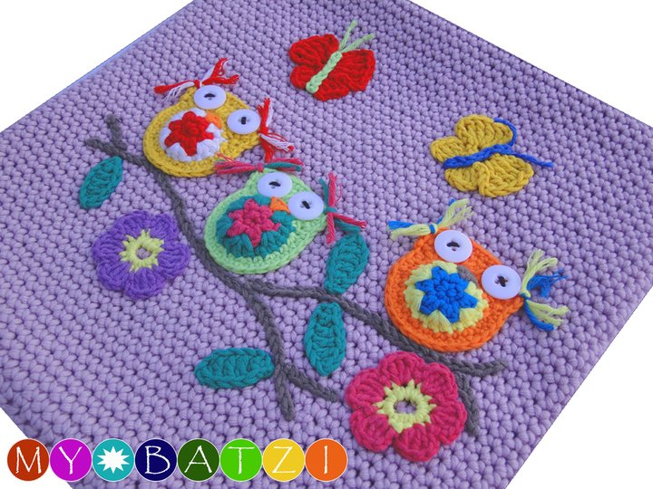 Häkelanleitung für Kissen // Eulen