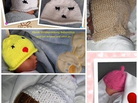 Strickanleitung für 5 Babymützen