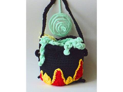 Hexenkessel Halloween zum Häkeln