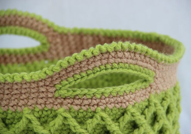 Crochet Pattern - Lattice Basket