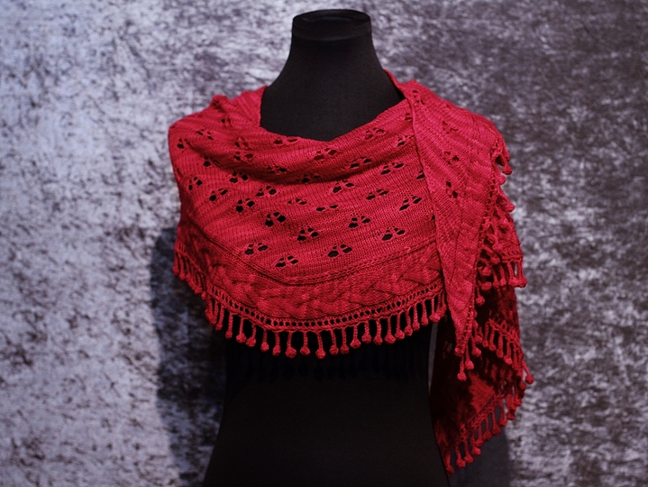 Knitting pattern shawl Belladonna