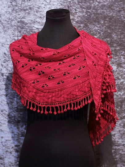 Knitting pattern shawl Belladonna