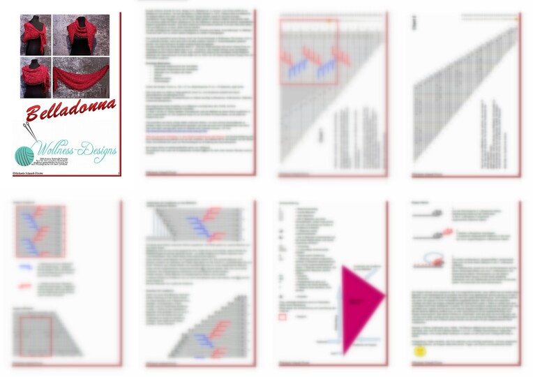 Knitting pattern shawl Belladonna