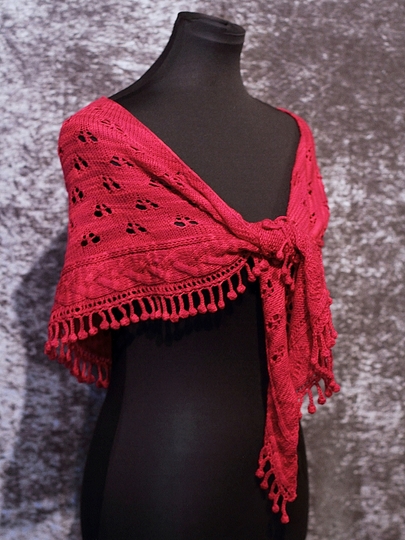 Knitting pattern shawl Belladonna