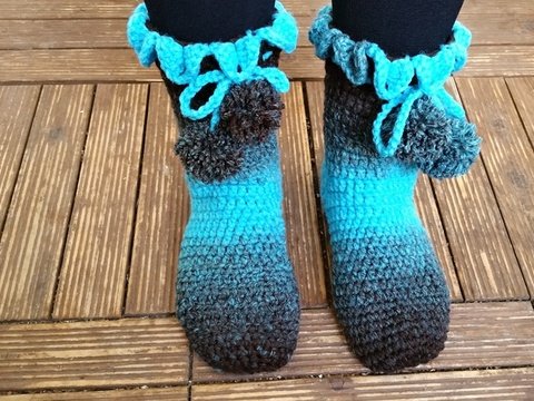 Häkelanleitung Hausschuhe Größe 27-42 Lifestyle Design No.15