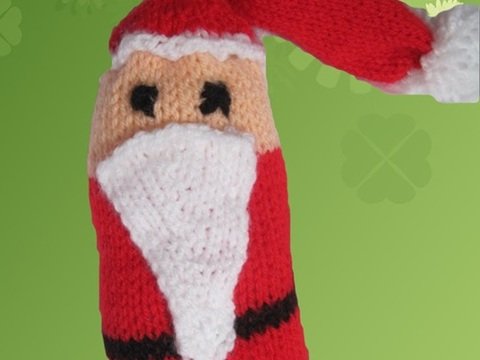 Strickanleitung Weihnachtsmann Strickpuppe für Anfänger 18 cm
