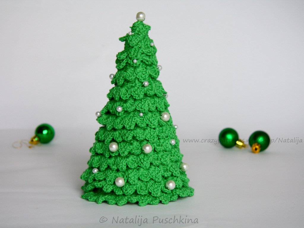 Schnell und leicht - Häkelanleitung für Tisch Tannenbaum