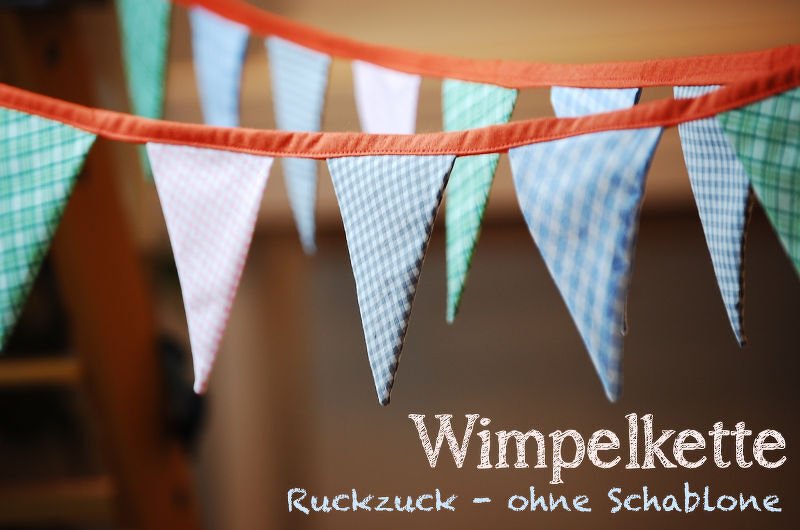 Ruckzuck Wimpelkette - ohne Schablone und Winkelmessen