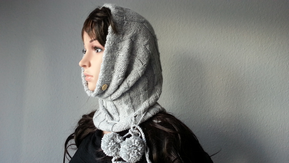 25 Strickanleitung Schalmütze / Mütze in 4 Tragemöglichkeiten