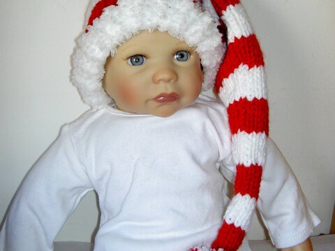 Strickanleitung Nikolausmütze, Weihnachtsmütze,  0 - 2 Jahre  #028