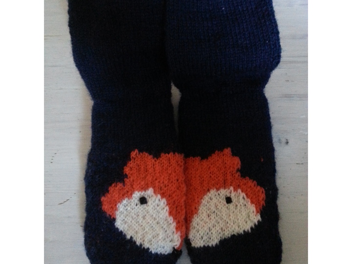 Kinder Fuchs-Socken inkl. Socken stricken Grundanleitung