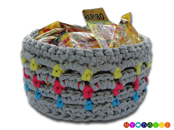 Häkelanleitung - Korb mit Textilgarn