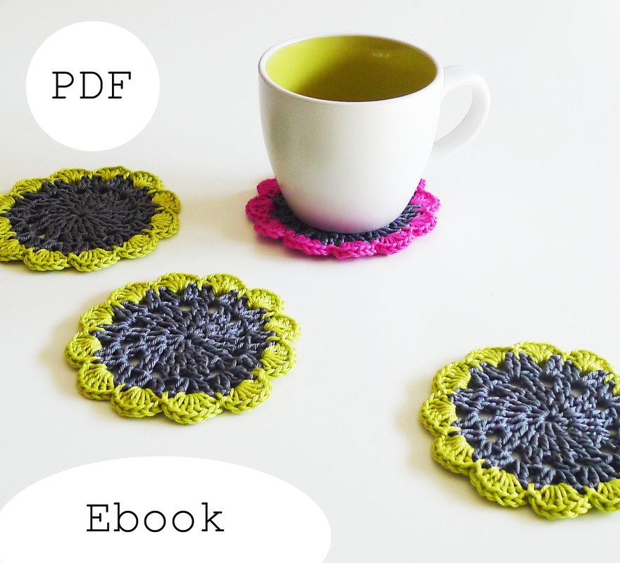 Häkelanleitung Untersetzer Schritt-für-Schritt Anleitung inkl. Häkelschrift