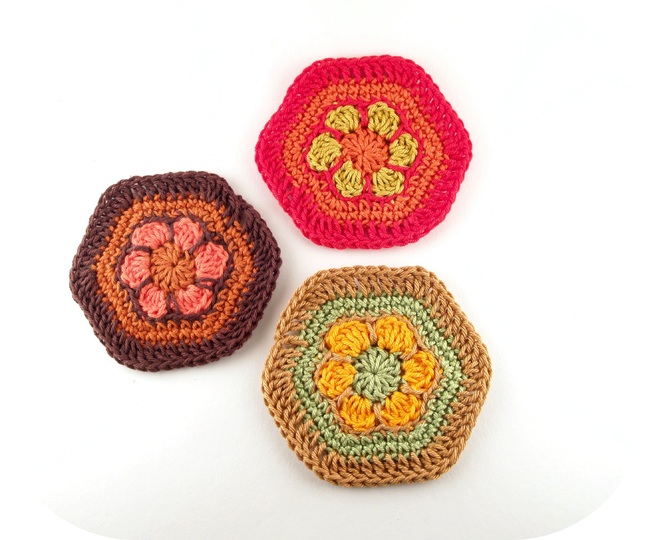 Häkelanleitung Granny-Hexagon, Blumenwabe