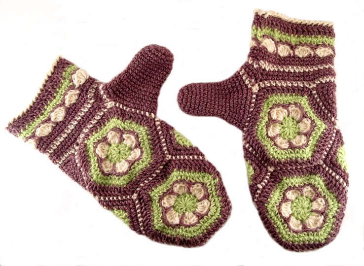 Häkelanleitung Granny-Hexagon, Blumenwabe