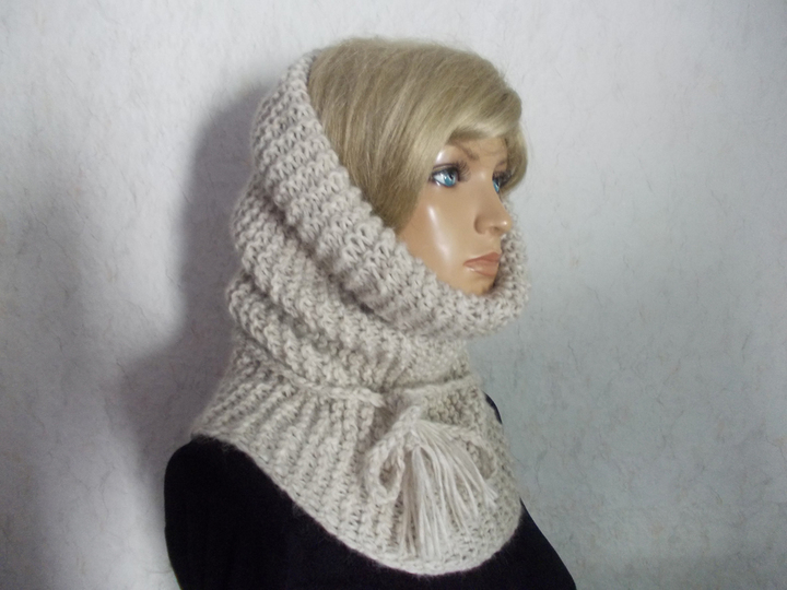 Strickanleitung für Rundschal, Schlauchschal mit Häkelband