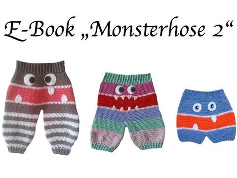 E-Book: Pumphose Monster Gr. 74/80, 86/92 , 3 Längen