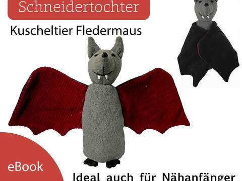 Nähanleitung Kuscheltier Fledermaus