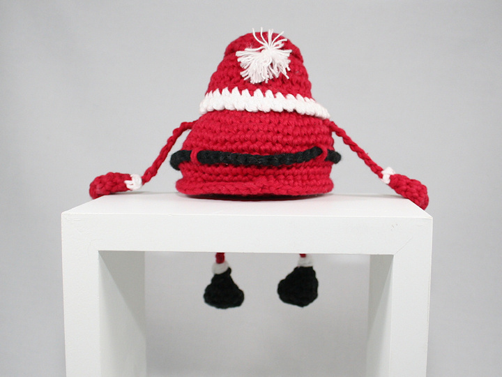 Weihnachtsmann, Nikolaus - Kantenhocker - Häkelanleitung