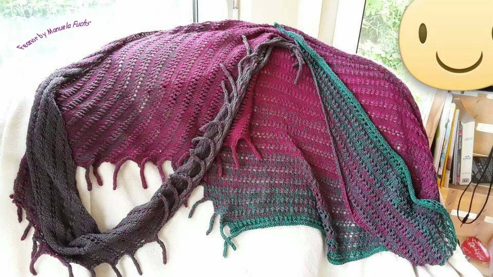 Anleitung zm Stricken Fransentuch Dreieckstuch * Feanor*