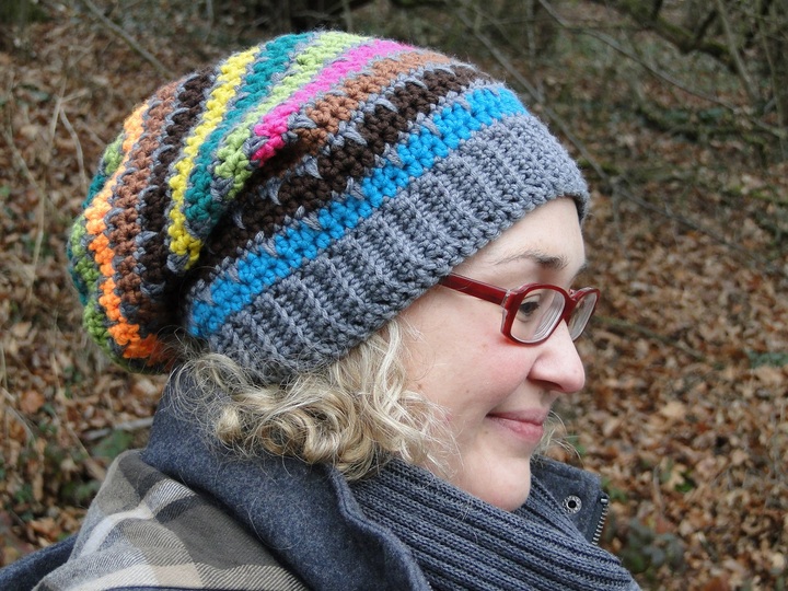 Häkelanleitung für Beanie mit Bündchen // alle Größen