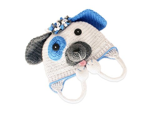 Kindermütze "Zottelhündchen", KU 40-56 cm