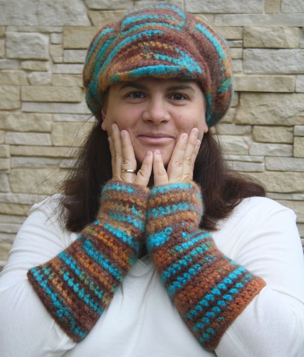 Gehäkelte gefilzte Ballonmütze "Natalie" - Bild 2