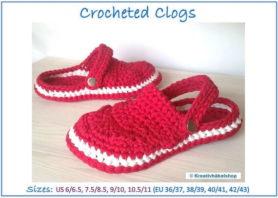 Pattern "Crocheted Clogs", Sizes 6/6.5, 7.5/8.5, 9/10, 10.5/11 - Image 2