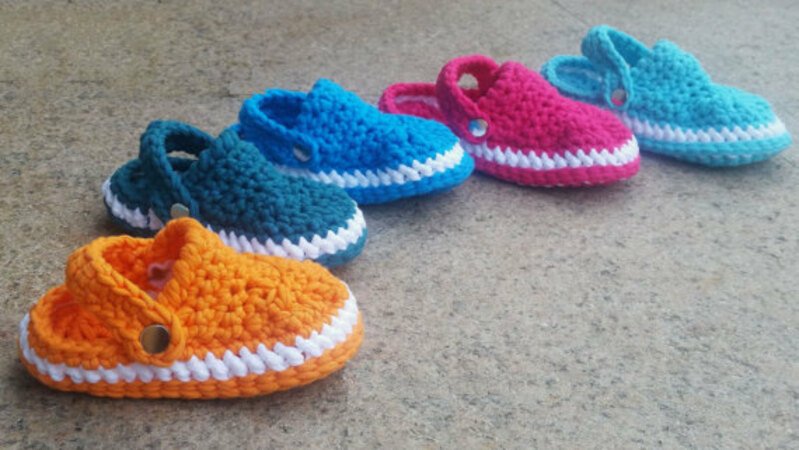 Crocheted Clogs, Sizes Sizes Child 6 – Women 4